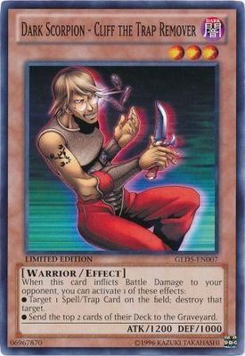 Dark Scorpion - Cliff the Trap Remover - GLD5-EN007 - Common Gold Series 5: Haunted Mine [GLD5]