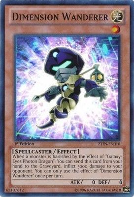 Dimension Wanderer - ZTIN-EN010 - Super Rare Yu-Gi-Oh! Promo Cards