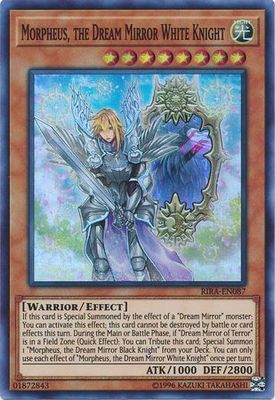 Morpheus, the Dream Mirror White Knight - RIRA-EN087 - Super Rare Unlimited Rising Rampage [RIRA] Unlimited Singles
