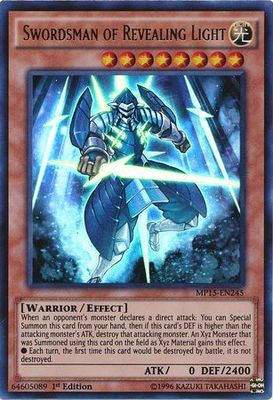 Swordsman of Revealing Light - MP15-EN245 - Ultra Rare 1st Edition Yu-Gi-Oh! 2015 Mega-Tins [MP15]
