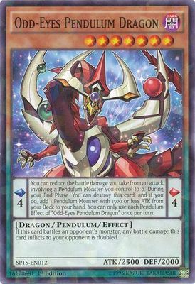 Odd-Eyes Pendulum Dragon - SP15-EN012 - Shatterfoil Rare 1st Edition Star Pack ARC-V Singles