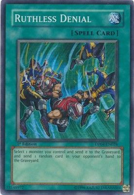 Ruthless Denial - DP04-EN024 - Super Rare 1st Edition Duelist Pack: Zane Truesdale [DP04] 1st Edition Singles