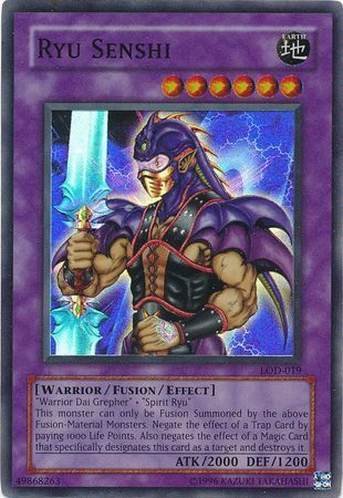 Ryu Senshi - LOD-019 - Super Rare Unlimited Legacy of Darkness [LOD] Unlimited Singles