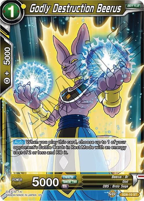 Godly Destruction Beerus - Destroyer Kings (DBS-B06) Destroyer Kings