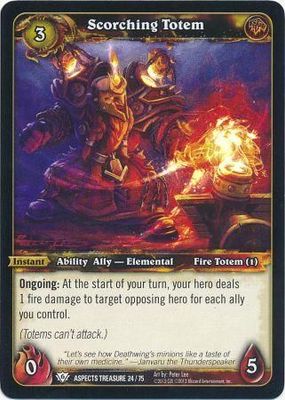 Scorching Totem - Aspects Treasure 24/75 - Common foild WoW: Battle of the Aspects Treasure Pack Singles foil