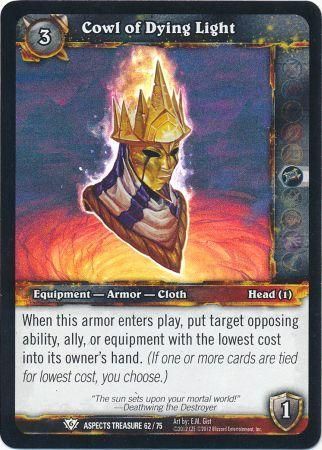Cowl of Dying Light - Aspects Treasure 62/75 - Common foild WoW: Battle of the Aspects Treasure Pack Singles