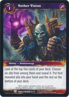 Nether Vision - Aspects Treasure 29/75 - Common foild WoW: Battle of the Aspects Treasure Pack Singles