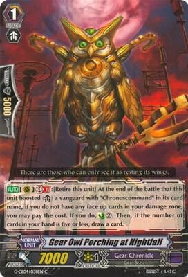 Gear Owl Perching at Nightfall - G-CB04: Gear of Fate (G-CB04) G-CB04: Gear of Fate