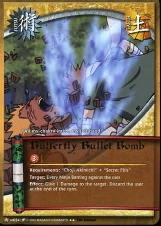 Butterfly Bullet Bomb - J-US034 - Rare Naruto: Quest For Power