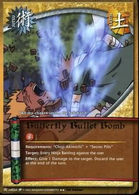 Butterfly Bullet Bomb - J-US034 - Rare Naruto: Quest For Power
