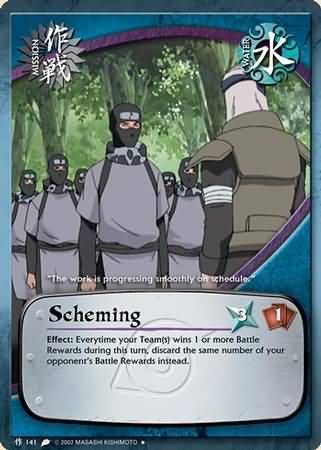Scheming - M-141 - Uncommon foil Naruto: Revenge and Rebirth