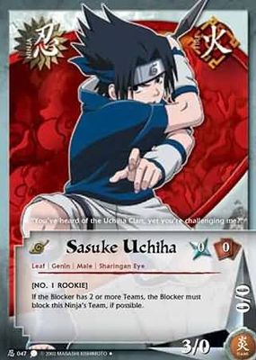 Sasuke Uchiha - N-047 - Uncommon Naruto: Coils of the Snake