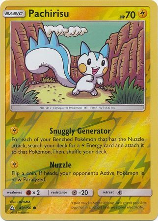 Pachirisu - 49/156 - Common Reverse Holo Sun &amp; Moon: Ultra Prism Reverse Holo Singles