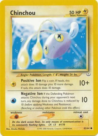 Chinchou - 42/64 - Common Unlimited Neo Revelation Unlimited Singles