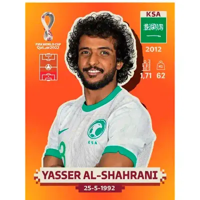 Yasser Al-Shahrani/ Pegatina Panini Qatar Copa Mundial 2022- Ksa 8