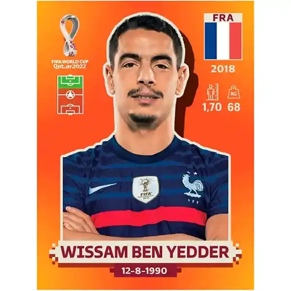Fra 1Wissam Ben Yedder 4 - Pegatina Panini Qatar Copa Mundial 2022
