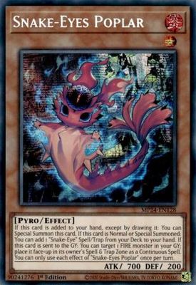 SJ Snake-Eyes Poplar - MP24-EN128 - Prismatic Secret Rare 1st Edition Mega Tin 2024 Dueling Mirrors Singles