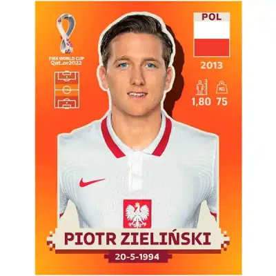 Pol 15 Piotr Zieliński - Pegatina Panini Qatar Copa Mundial 2022