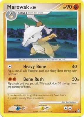 Marowak - 63/146 - Uncommon Diamond &amp; Pearl: Legends Awakened Singles