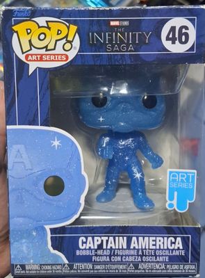 BAF1 Captain America Figura Funko Pop 46 Infinity Saga Art Series Marvel Figura Caja Danada