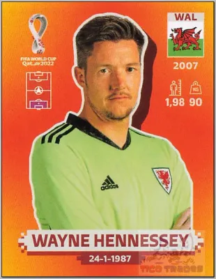 Wayne Hennessey - WAL3 -  Pegatina Panini Qatar Copa Mundial 2022