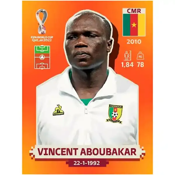 Vincent Aboubakar Cmr 15 - Pegatina Panini Qatar Copa Mundial 2022