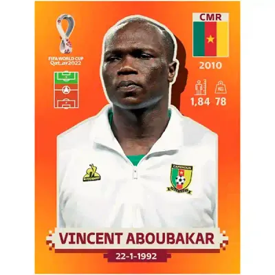 Vincent Aboubakar Cmr 15 - Pegatina Panini Qatar Copa Mundial 2022