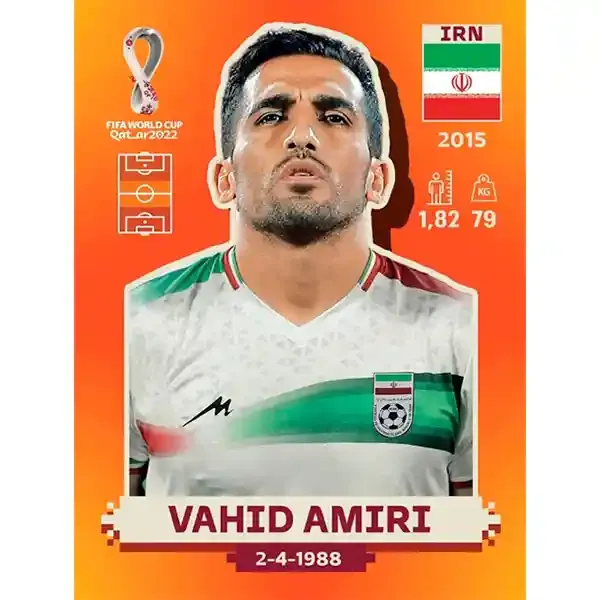 Vahid Amiri Irn 11 -  Pegatina Panini Qatar Copa Mundial 2022