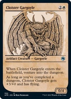 Cloister Gargoyle 302 - Showcase / Rulebook Adventures in the Forgotten Realms Collector Booster Singles