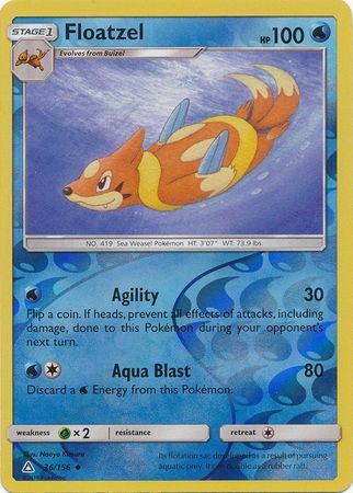 Floatzel - 36/156 - Uncommon Reverse Holo Sun &amp; Moon: Ultra Prism Reverse Holo Singles(Español)