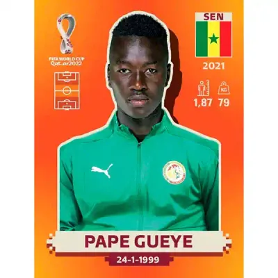 Pape Gueye sen12 - Pegatina Panini Qatar Copa Mundial 2022