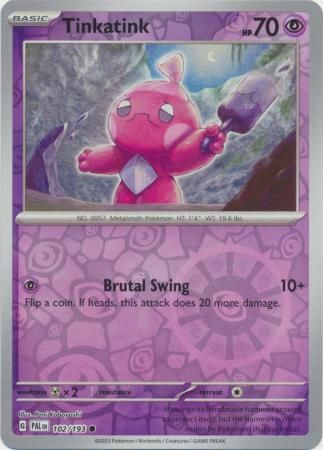 Tinkatink - 102/193 - Common Reverse Holo Scarlet &amp; Violet: Paldea Evolved Reverse Holo Singles(Español)
