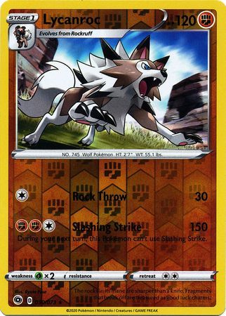 Lycanroc - 030/073 - Holo Rare Reverse Holo Champion&#39;s Path Reverse Holo Singles