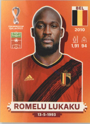 Romelu Lukaku 2022 Panini WC Qatar #BEL 18 Belgium Belgie