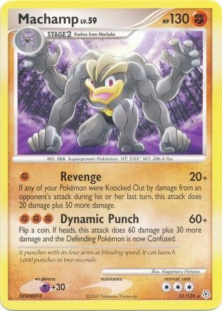 Machamp - 31/130 - Rare Diamond &amp; Pearl (Base Set) Singles