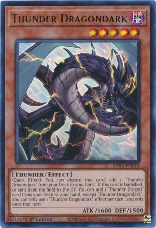 Thunder Dragondark - RA03-EN018 - Ultra Rare 1st Edition Quarter Century Bonanza 1st Edition Singles