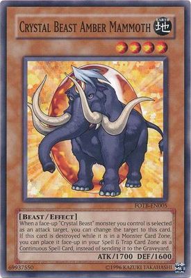 Crystal Beast Amber Mammoth - FOTB-EN005 - Common Unlimited Force of the Breaker [FOTB] Unlimited Singles