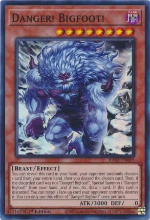 Danger! Bigfoot! (Alternate Artwork) - RA03-EN019 - Super Rare 1st Edition Quarter Century Bonanza 1st Edition Singles