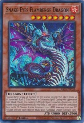 Snake-Eyes Flamberge Dragon - RA03-EN033 - Super Rare 1st Edition Quarter Century Bonanza 1st Edition Singles