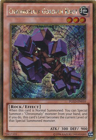 Chronomaly Gordian Knot - PGLD-EN010 - Gold Secret Rare Unlimited Premium Gold Unlimited Singles