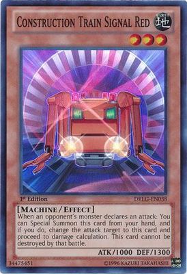 Construction Train Signal Red - DRLG-EN038 - Super Rare 1st Edition Dragons of Legend 1st Edition Singles
