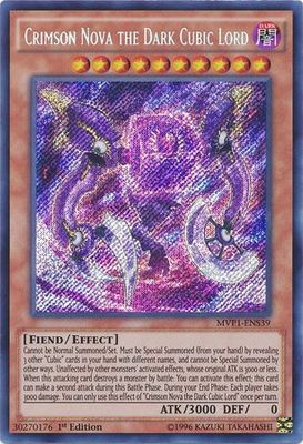 Crimson Nova the Dark Cubic Lord - MVP1-ENS39 - Secret Rare 1st Edition The Dark Side of Dimensions Movie Pack: Secret Edition Singles
