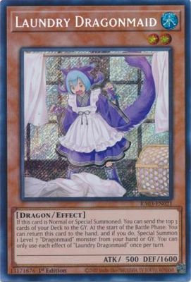 Laundry Dragonmaid - RA03-EN021 - Secret Rare 1st Edition Quarter Century Bonanza 1st Edition Singles