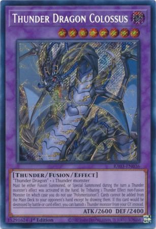 Thunder Dragon Colossus - RA03-EN036 - Secret Rare 1st Edition Quarter Century Bonanza 1st Edition Singles