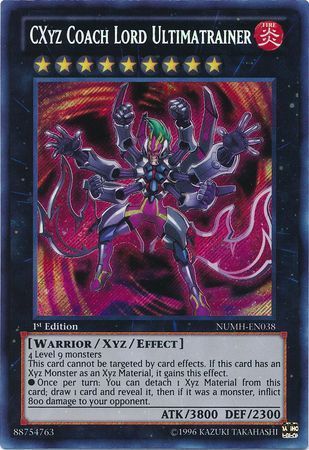 CXyz Coach Lord Ultimatrainer - NUMH-EN038 - Secret Rare 1st Edition Number Hunters 1st Edition Singles