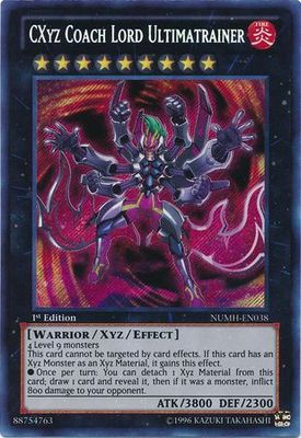 CXyz Coach Lord Ultimatrainer - NUMH-EN038 - Secret Rare 1st Edition Number Hunters 1st Edition Singles