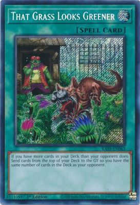 That Grass Looks Greener - RA03-EN063 - Secret Rare 1st Edition Quarter Century Bonanza 1st Edition Singles