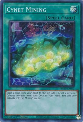 Cynet Mining - RA03-EN067 - Super Rare 1st Edition Quarter Century Bonanza 1st Edition Singles