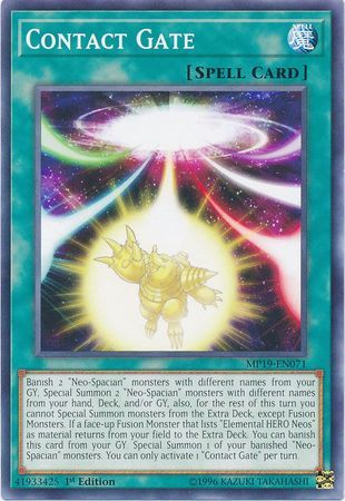 Contact Gate - MP19-EN071 - Common 1st Edition Yu-Gi-Oh! 2019 Mega-Tins: Gold Sarcophagus Tin Mega Pack Singles