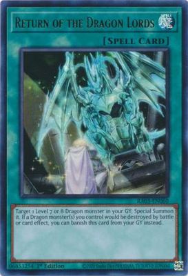 Return of the Dragon Lords - RA03-EN060 - Ultra Rare 1st Edition Quarter Century Bonanza 1st Edition Singles